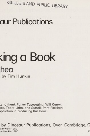 Cover of Making a Book