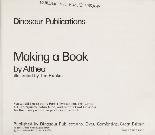 Cover of Making a Book