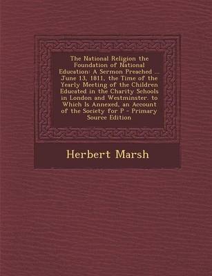 Book cover for The National Religion the Foundation of National Education