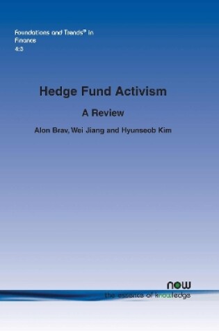 Cover of Hedge Fund Activism