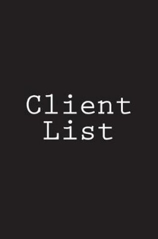 Cover of Client List