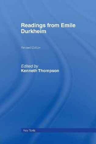 Cover of Readings from Emile Durkheim