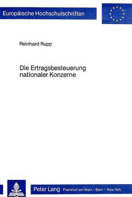 Cover of Die Ertragsbesteuerung Nationaler Konzerne