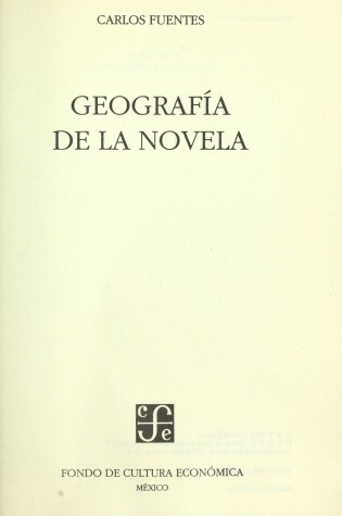 Cover of Geografia de La Novela