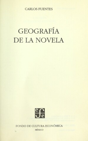 Book cover for Geografia de La Novela