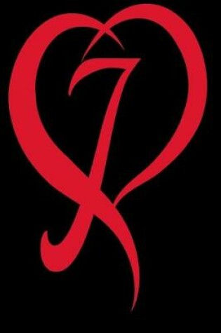 Cover of Monogram Initial LetterJ Adorable Heart Red and Black