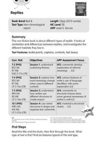 Cover of BC NF Red (KS2) B/5B Reptiles Guided Reading Card