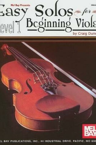 Cover of Easy Solos For Beginning Viola Level 1