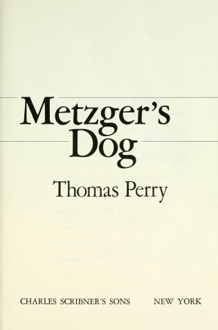 Cover of Metzger's Dog