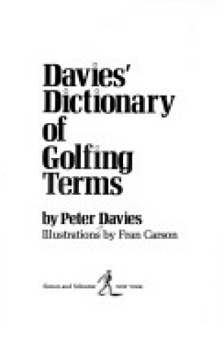 Cover of Davies' Dictionary of Golfing Terms