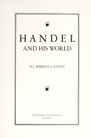 Cover of Handel and His World