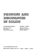 Book cover for Phonons and Resonances in Solids