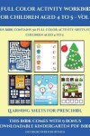 Book cover for Learning Sheets for Preschool (A full color activity workbook for children aged 4 to 5 - Vol 3)