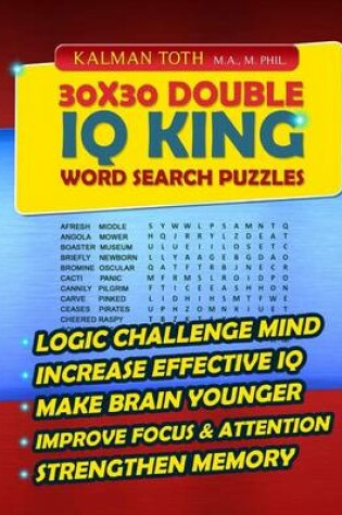 Cover of 30x30 Double IQ KING Word Search Puzzles