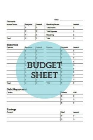 Cover of Budget Sheet