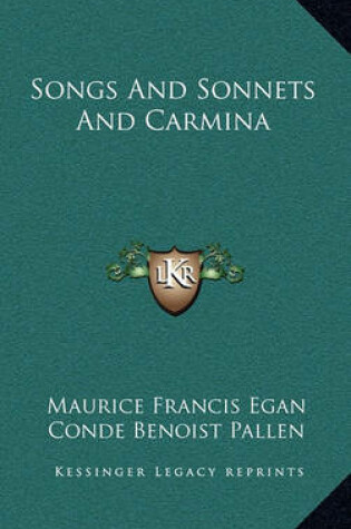 Cover of Songs and Sonnets and Carmina