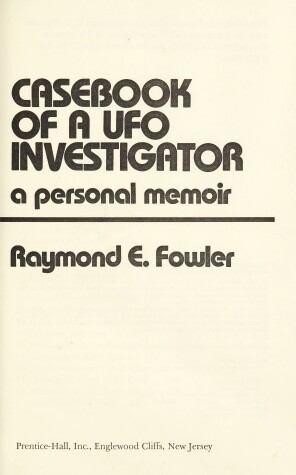 Book cover for Casebook of a UFO Investigator