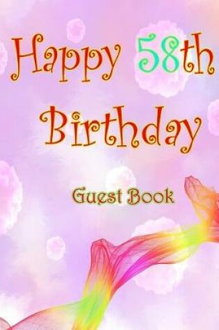 Cover of Happy 58th Birthday Guest Book