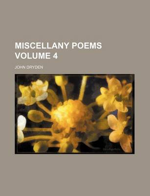 Book cover for Miscellany Poems Volume 4