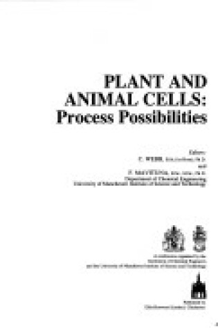 Cover of Plant and Animal Cells