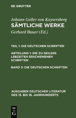 Book cover for Samtliche Werke, Band 3, Die deutschen Schriften