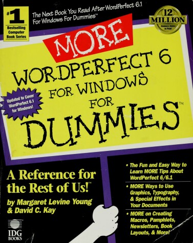 Book cover for More Wordperfect 6 for Windows For Dummies