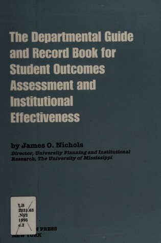 Cover of Departmental Guide & Record Book Sot Student Outcomes