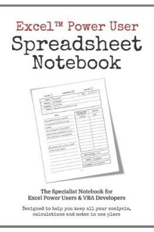 Cover of Excel Power User Spreadsheet Notebook