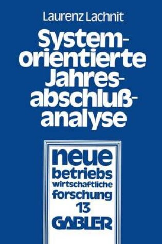 Cover of Systemorientierte Jahresabschlußanalyse