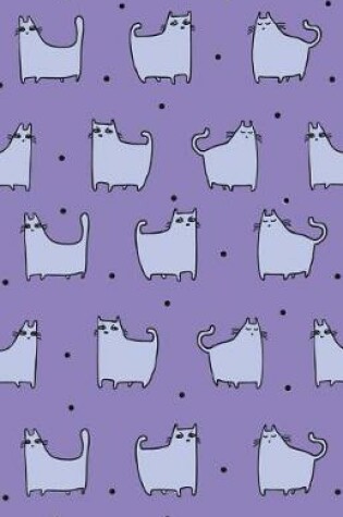 Cover of Bullet Journal for Cat Lovers - Funny Cat Pattern in Purple