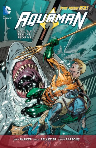 Book cover for Aquaman Vol. 5: Sea of Storms (The New 52)