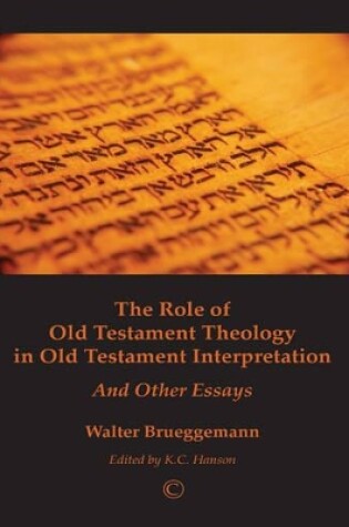 Cover of The Role of Old Testament Theology in Old Testament Interpretation