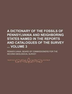 Book cover for A Dictionary of the Fossils of Pennsylvania and Neighboring States Named in the Reports and Catalogues of the Survey Volume 3