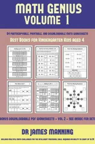 Cover of Best Books for Kindergarten Kids aged 4 (Math Genius Vol 1)
