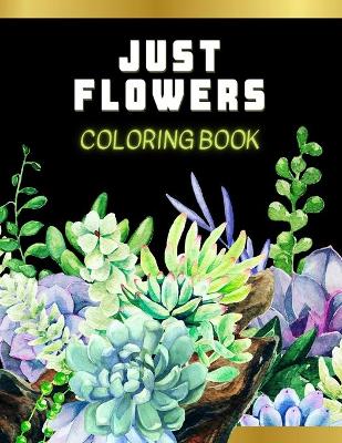 Book cover for Flowers Coloring Book