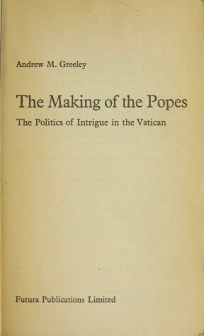 Book cover for Making of the Popes