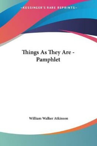 Cover of Things As They Are - Pamphlet