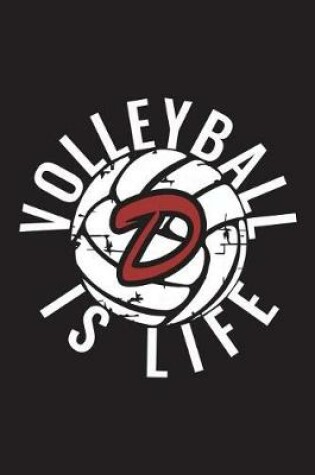 Cover of D Monogram Initial Volleyball Journal