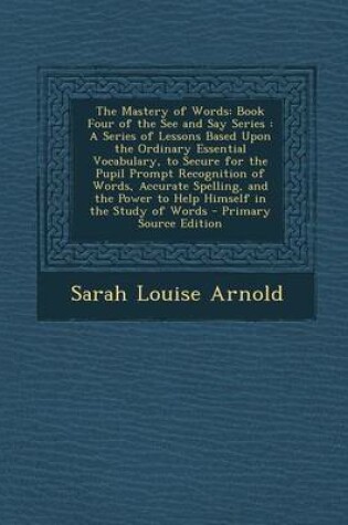 Cover of The Mastery of Words