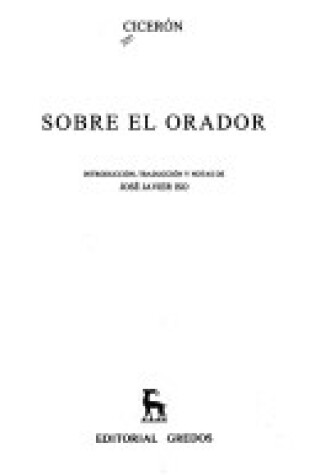 Cover of Sobre El Orador