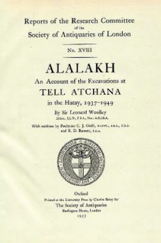 Cover of Alalakh