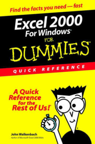 Cover of EXCEL 2000 for Windows for Dummies Quick Reference