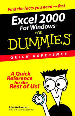 Book cover for EXCEL 2000 for Windows for Dummies Quick Reference