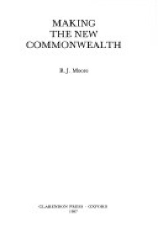 Cover of Making the New Commonwealth