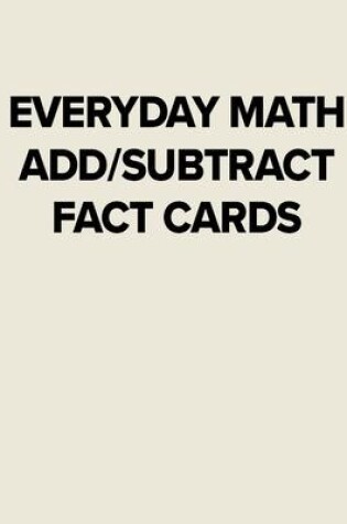 Cover of EM ADD/SUBTRACT FACT CARDS