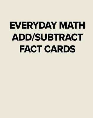 Cover of EM ADD/SUBTRACT FACT CARDS