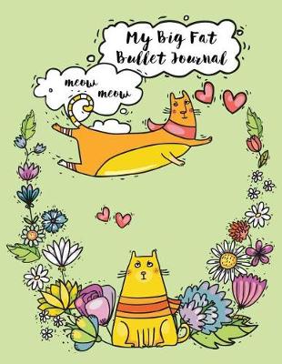 Book cover for My Big Fat Bullet Journal for Cat Lovers Funny Flying Cartoon Cat 10