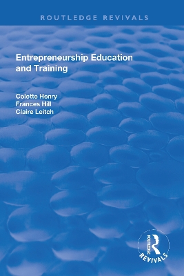 Book cover for Entrepreneurship Education and Training