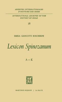 Cover of Lexicon Spinozanum