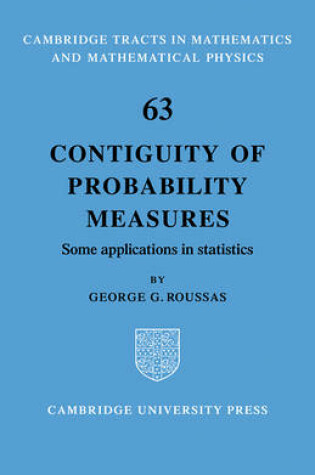 Cover of Contiguity of Probability Measures
